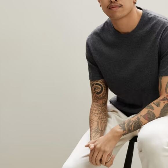 Everlane The Organic Cotton Slim Tee Heather Grey Men's Size Medium NWT Uniform - Picture 3 of 9